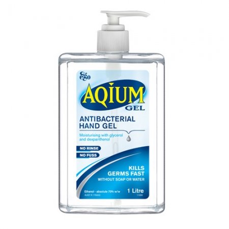 Aqium Antibacterial Hand Gel 1000ml Pump Bottle