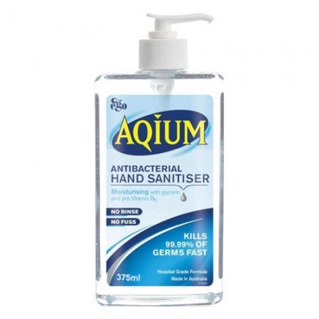 Aqium Antibacterial Hand Gel 375ml Pump Bottle