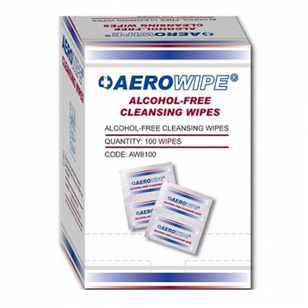 Aerowipe Alcohol Free Cleansing Wipes 100/Box x 6 Boxes