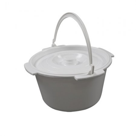 Commode Pan with lid and handle