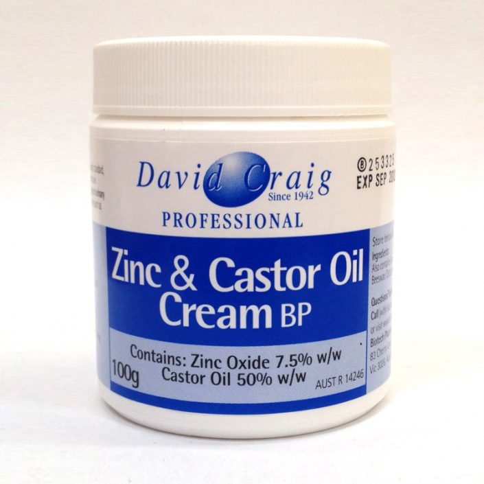 Zinc And Castor Oil Cream 100g Ahns